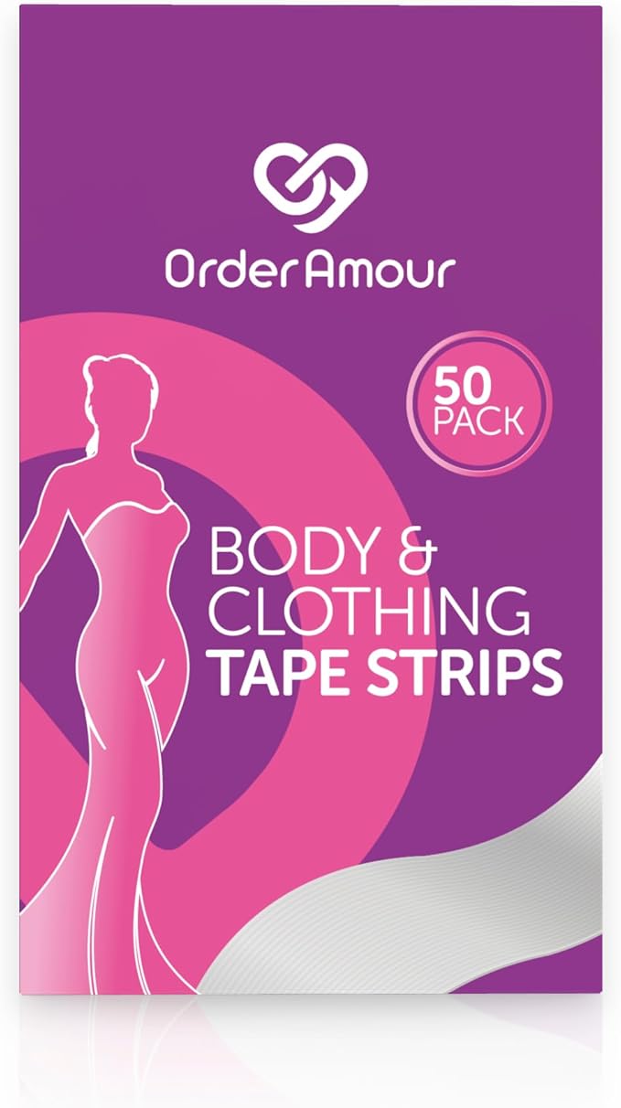 Double-Sided Clothing & Body Tape – 50 Strips