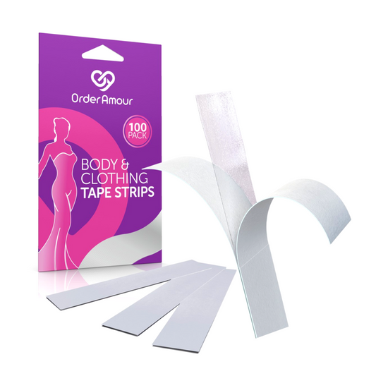 Double-Sided Clothing & Body Tape – 100 Strips