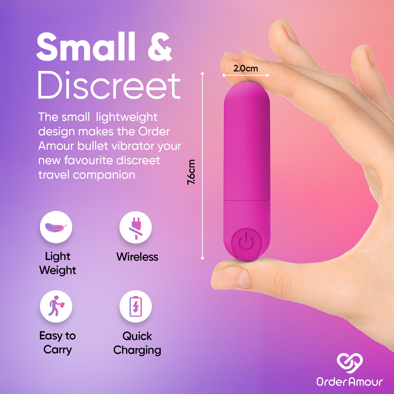 Pink Mini Bullet Vibrator Order Amour Pink Mini Bullet Vibrator Order Amour